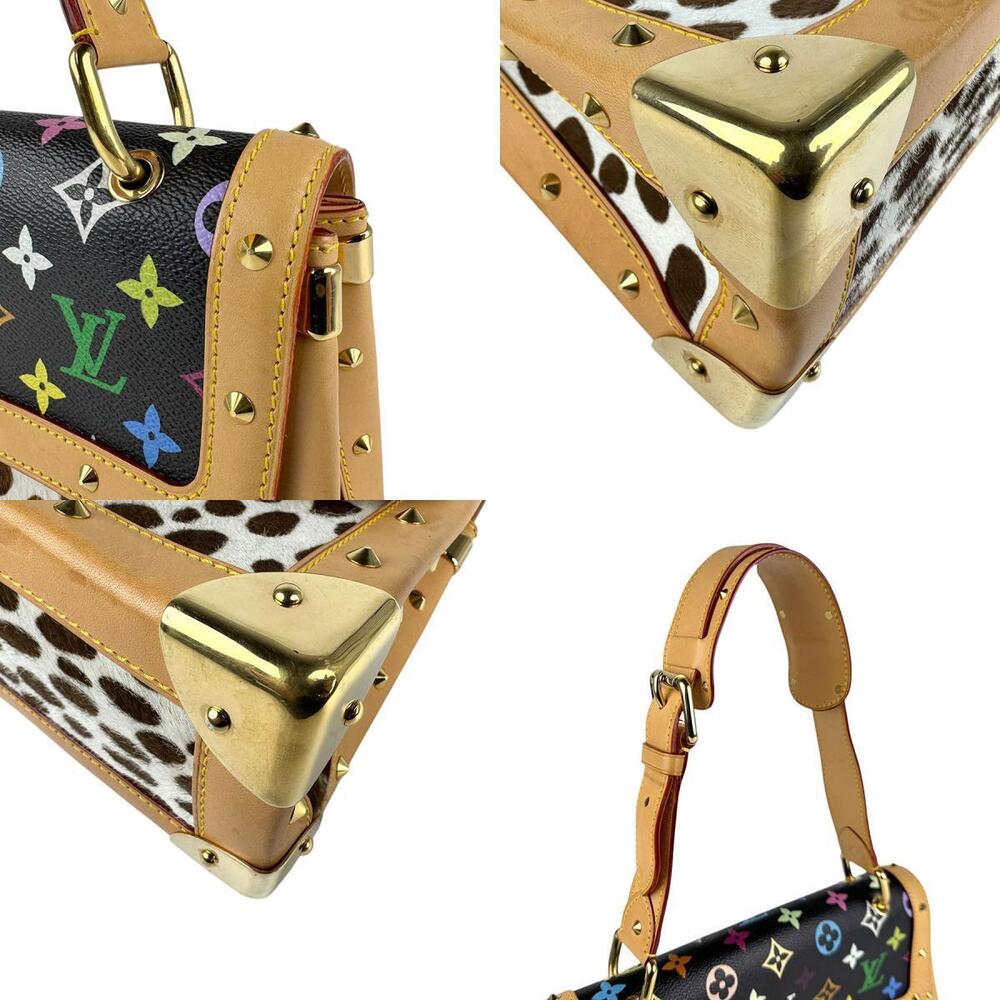 Louis Vuitton Shoulder Bag Sac Dalmatian Monogram Multicolor Calf Hair Black - Picture 4 of 5